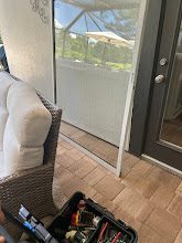 Real sliding patio door in a Jacksonville home